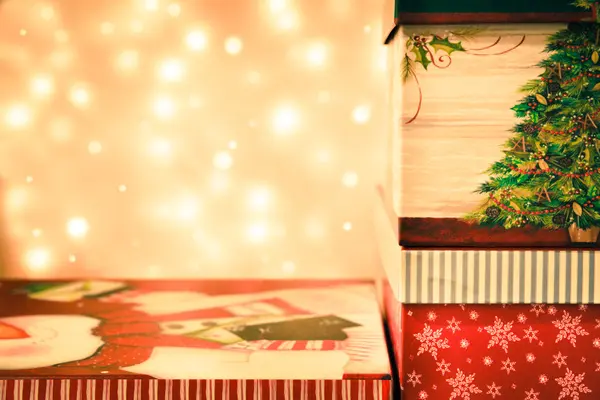 Scatola di Natale sfondo — Foto Stock