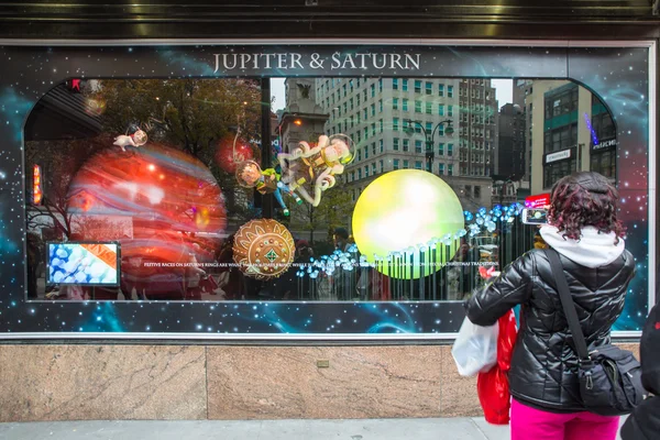 Fenêtres de Noël de Macy's NYC — Photo