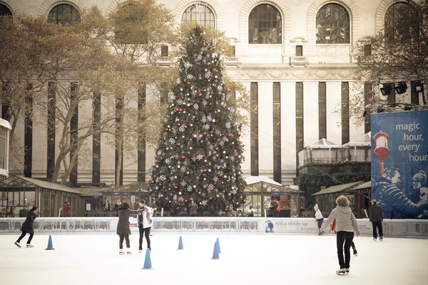 Bryant Park Nyc Kerstmis — Stockfoto