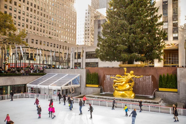洛克菲勒中心纽约圣诞 — 图库照片