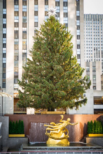 Rockefeller Center vánoční Nyc — Stock fotografie