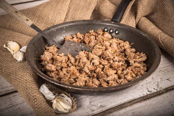 Frying Ground Meat