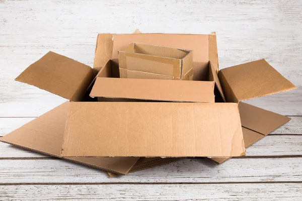 Variety of shipping boxes — Stock Photo, Image