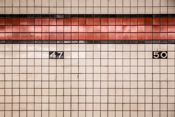 NYC subway tiles — Stock Photo, Image