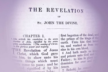 İncil 'in Yeni Ahit' inden Vahiy Kitabı 'nda Aziz Yahya' nın sözleri..