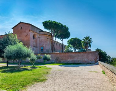 Roma, İtalya - 03 Ekim 2018: Basilica dei Santi Bonifacio e Alessio
