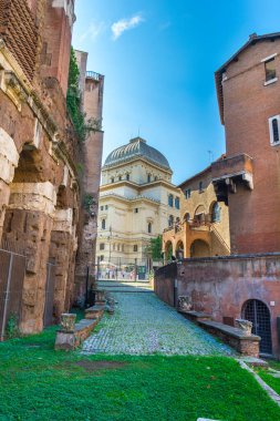 Roma, İtalya - Ekim 03, 2018: Büyük Roma Sinagogu, Tempio Maggiore di Roma