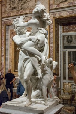 Rome, Italy - Oct 05, 2018:  Persephone and Pluto, Gian Lorenzo Bernini clipart