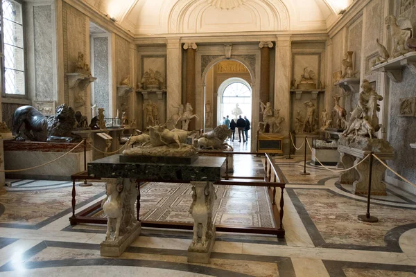 Róma Olaszország 2018 Október Állatterem Pio Clementino Múzeumban Amely Állatszobroknak Stock Kép