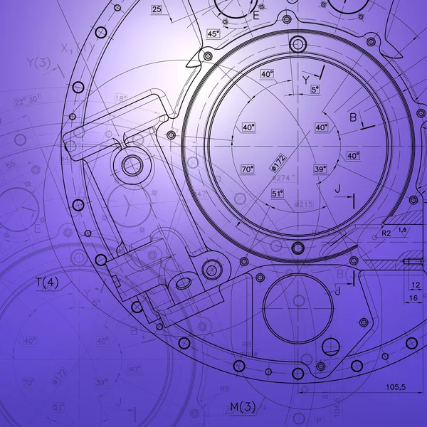 Exempel på industrin dokument blueprint — Stockfoto