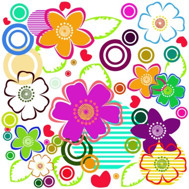 soyut çiçek dekoratif süsler