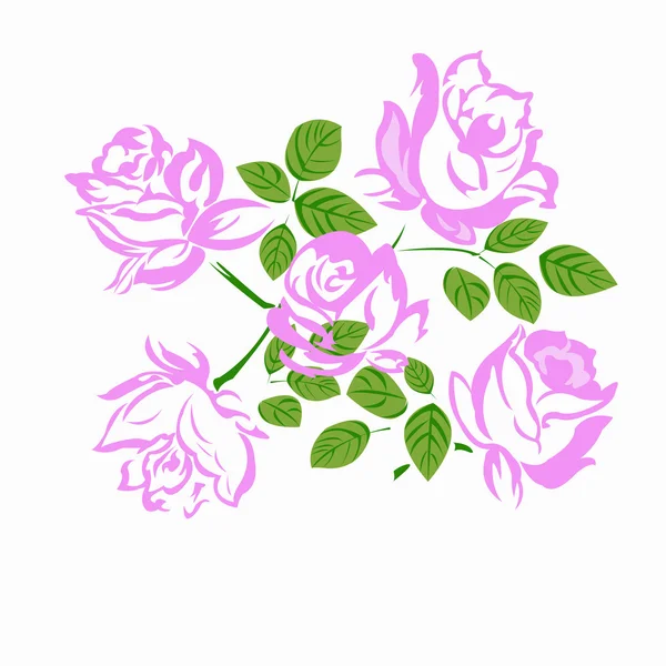 Bloemen, rozen — Stockvector