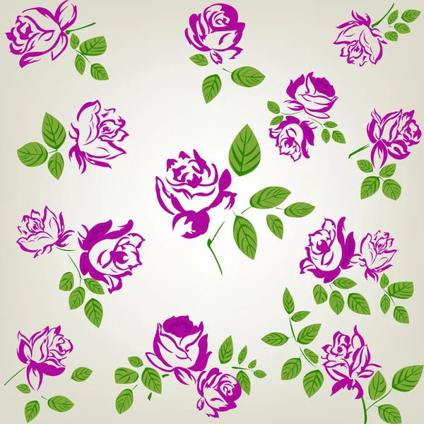 鲜花玫瑰 — 图库矢量图片
