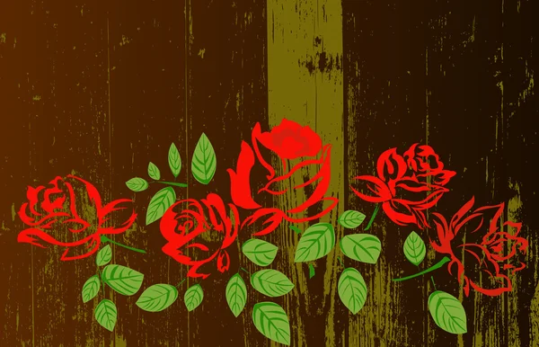 Astratto fiori rose modello background.Vector — Vettoriale Stock