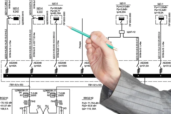 Inżynieria elektryczna systemu — Zdjęcie stockowe