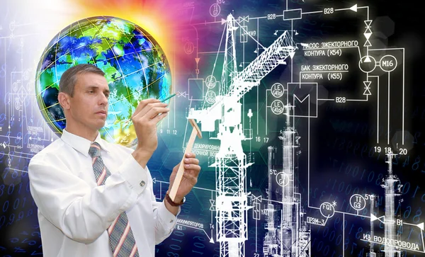 Engineering industrial designing — Stock Photo, Image