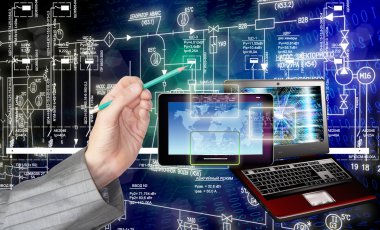 Yaratıcı Wifi.Computer teknoloji. Internet