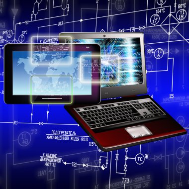 Yaratıcı Wifi.Computer teknoloji. Internet