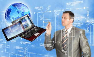 Yaratıcı Wifi.Computer teknoloji. Internet