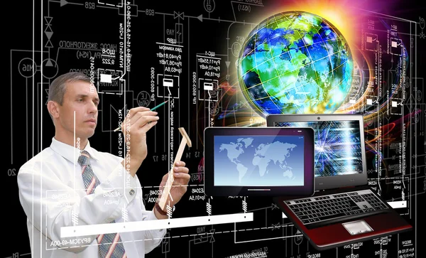 Tecnologia informatica di generazione di globalizzazione — Foto Stock