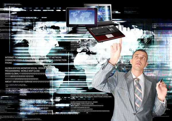 Computertechnologie van de generatie van de globalisering — Stockfoto