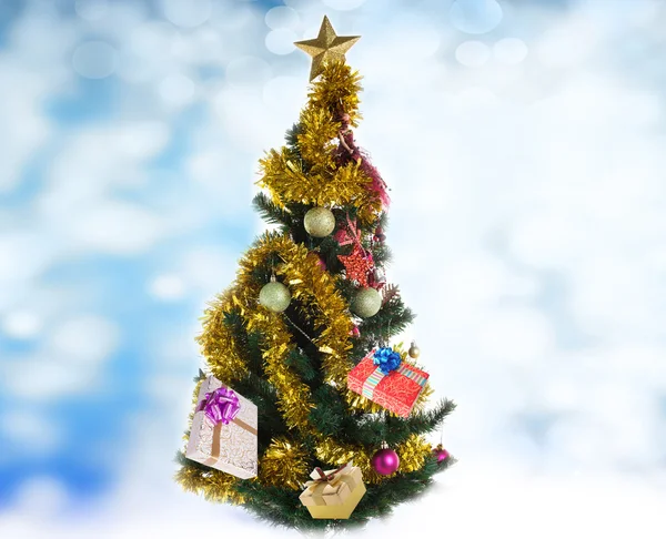 Christmas Eve tree with Gifts.New Year — Stock Photo, Image