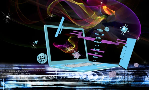 Computers  telecommunications technologies.Connection — Stock Photo, Image