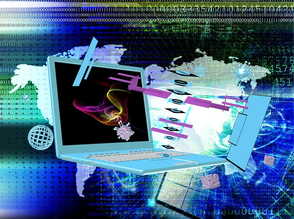 Technika połączeń telekomunikacyjnych technologii — Zdjęcie stockowe