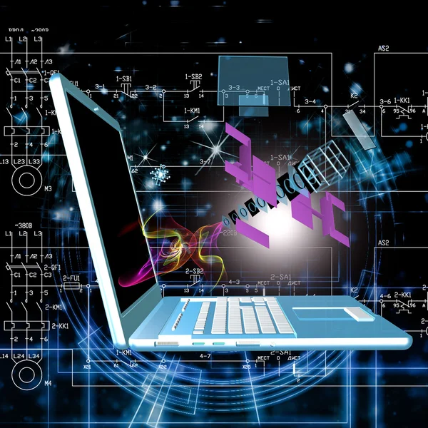 Engineering computers technologies.Connection — Stock Photo, Image