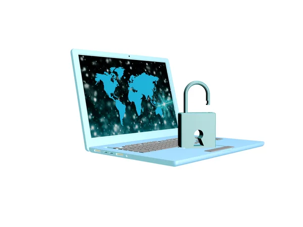 Computers security financial business.Safety programming connection.Internet — Stock Photo, Image