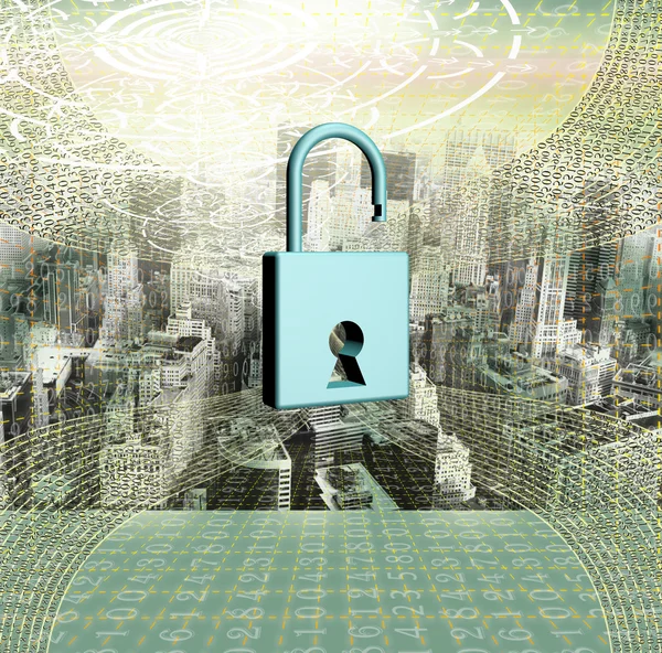 Computer Sicherheit Finanzbusiness. Sicherheit Programmierung connection.internet — Stockfoto