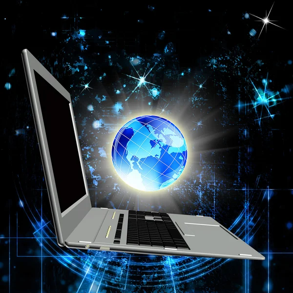 Innovatieve laptop. Internet.Connection technologie — Stockfoto