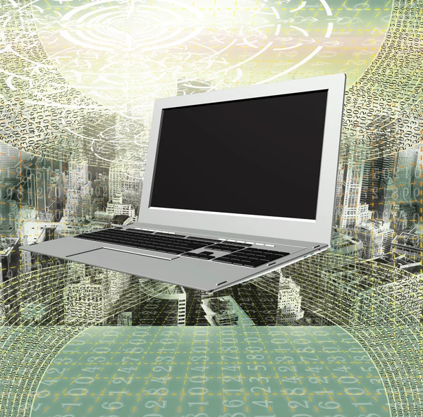 Инновационная технология laptop.connection — стоковое фото