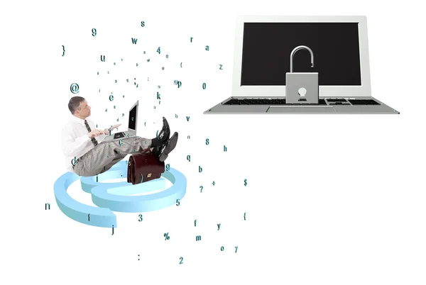 Computer beveiligingstechnologieën. Veiligheid werk in Internet — Stockfoto
