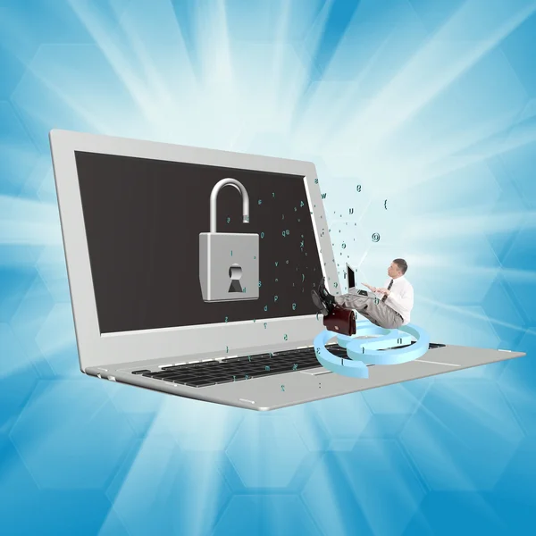 Zabezpečení počítače v Internetu — Stock fotografie