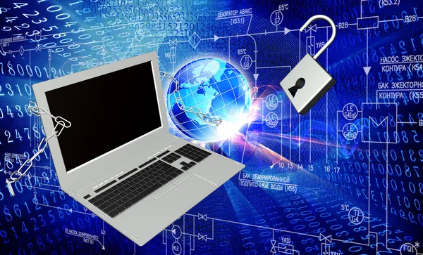 Beveiliging computer technologies.safety internet — Stockfoto