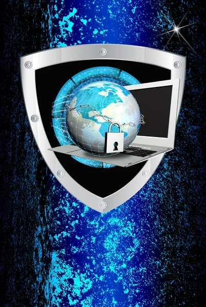 Tworzenia innowacyjnych technologii bezpieczeństwa w koncepcji połączeń Internet.Safety — Zdjęcie stockowe