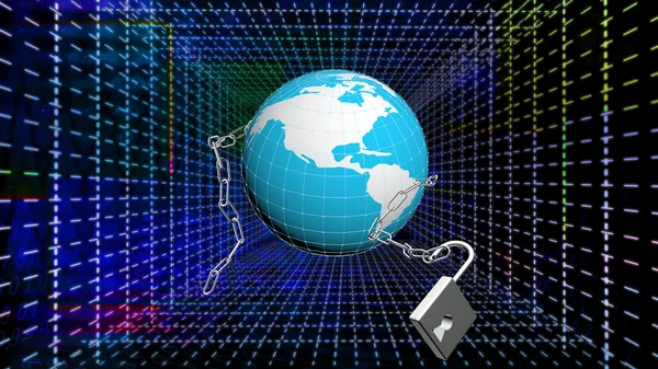 Creation innovative technologies security in Internet.Safety connection concept — Stock Photo, Image