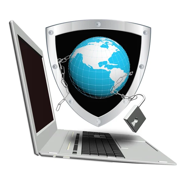 Zabezpieczeń komputera technologies.safety internet — Zdjęcie stockowe