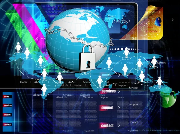 Internet.3D modèle de sécurité — Photo