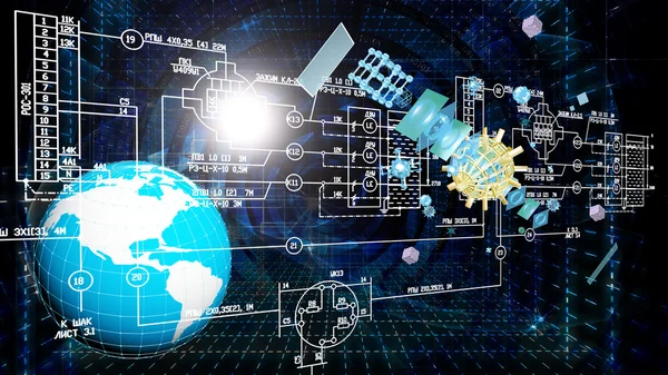 Tecnologías de conexión de ingeniería de creación — Foto de Stock