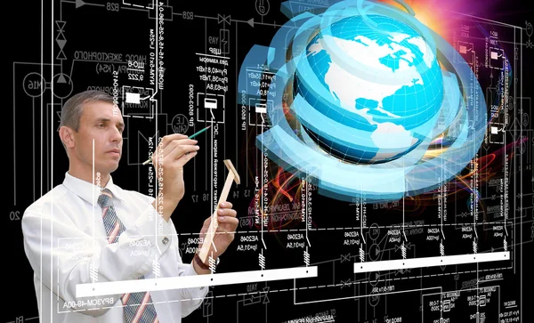 Engineering Design Kommunikations-Computertechnologien. Industrial Engineering Connection — Stockfoto