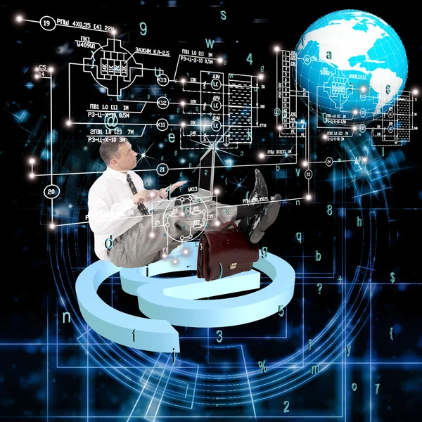 Engineering designing communications connection technologies — Stock Photo, Image