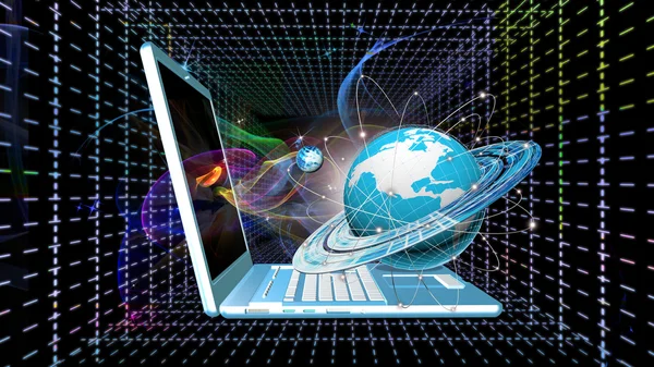 Creation new cosmic connection technologies — Stock Photo, Image