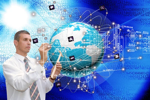 New innovative Internet technologies.Connection creation — Stock Photo, Image