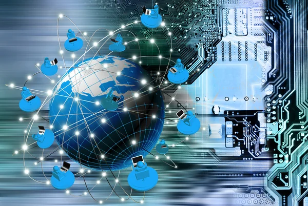 Tecnologie di connessione Internet.Networking — Foto Stock