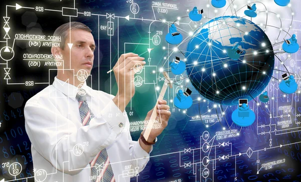 Generation Internet connection technologies.Creation Networking — Stock Photo, Image