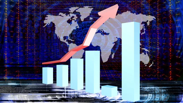 Concepto de tecnología de Internet del negocio financiero global — Foto de Stock