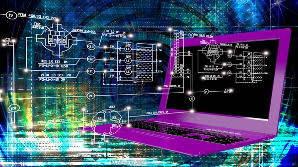 Innovazione di generazione moderna tecnologia informatica ingegneristica — Foto Stock