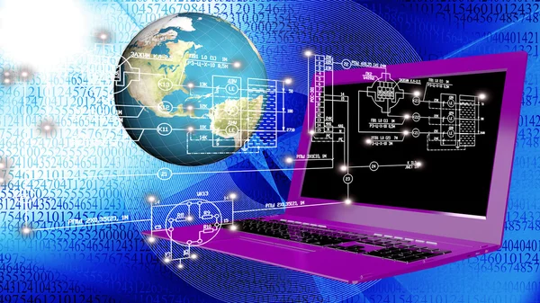 Generace inovace moderní technické počítačové technologie — Stock fotografie